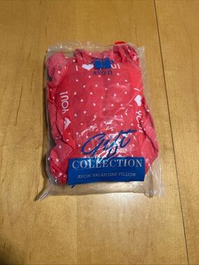 Avon Pink and White Heart Valentine Pillow
